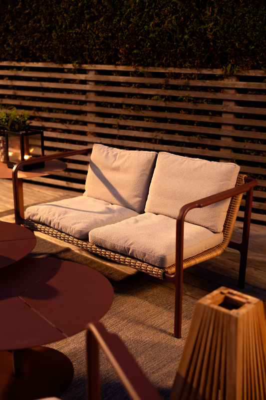 Motty Canapé 2 places Zin Red/Teddy Beige