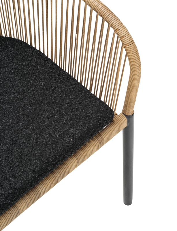 Delta fauteuil Anthracite/Teddy Black