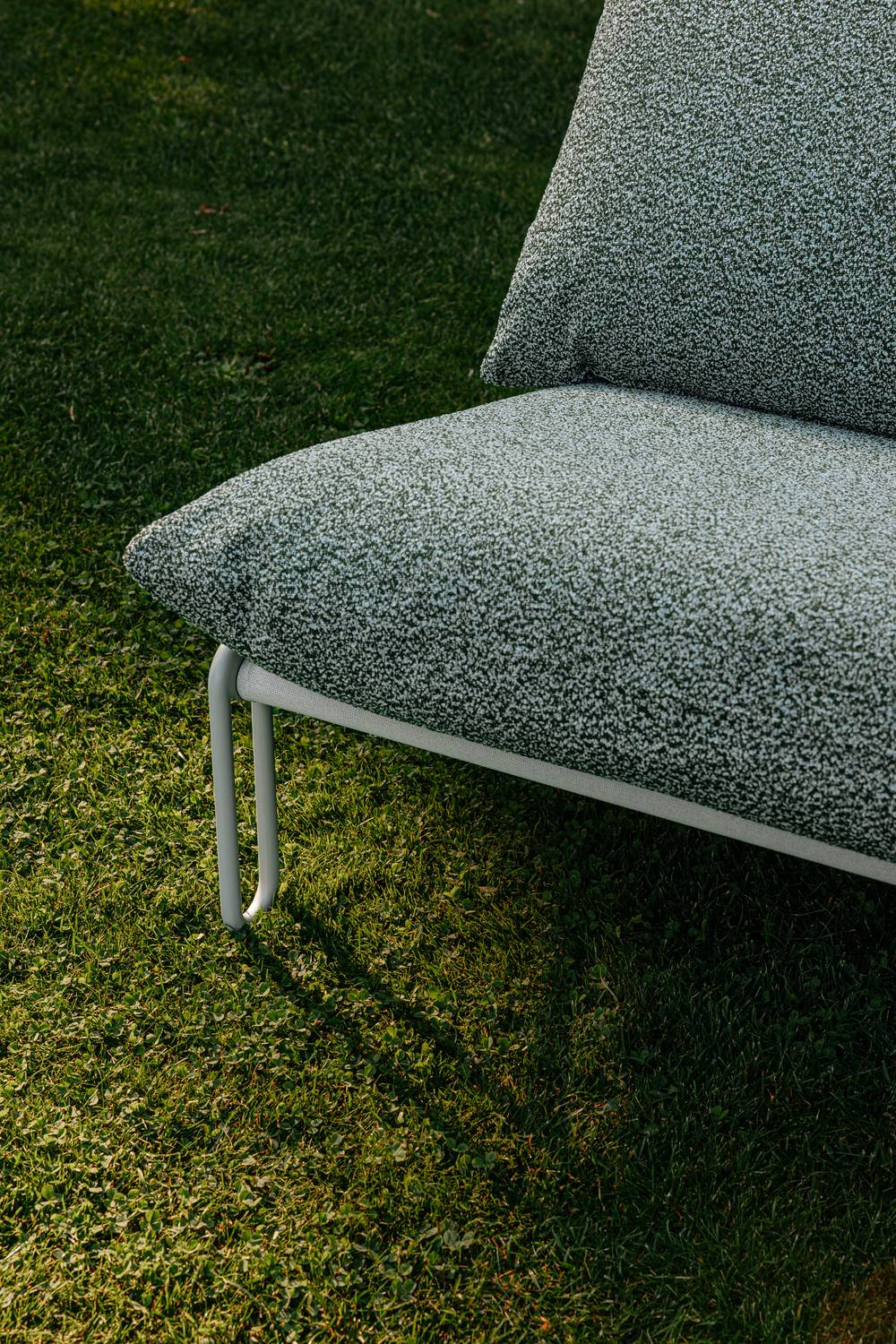 Blixt fauteuil lounge Light Grey/Teddy Verde