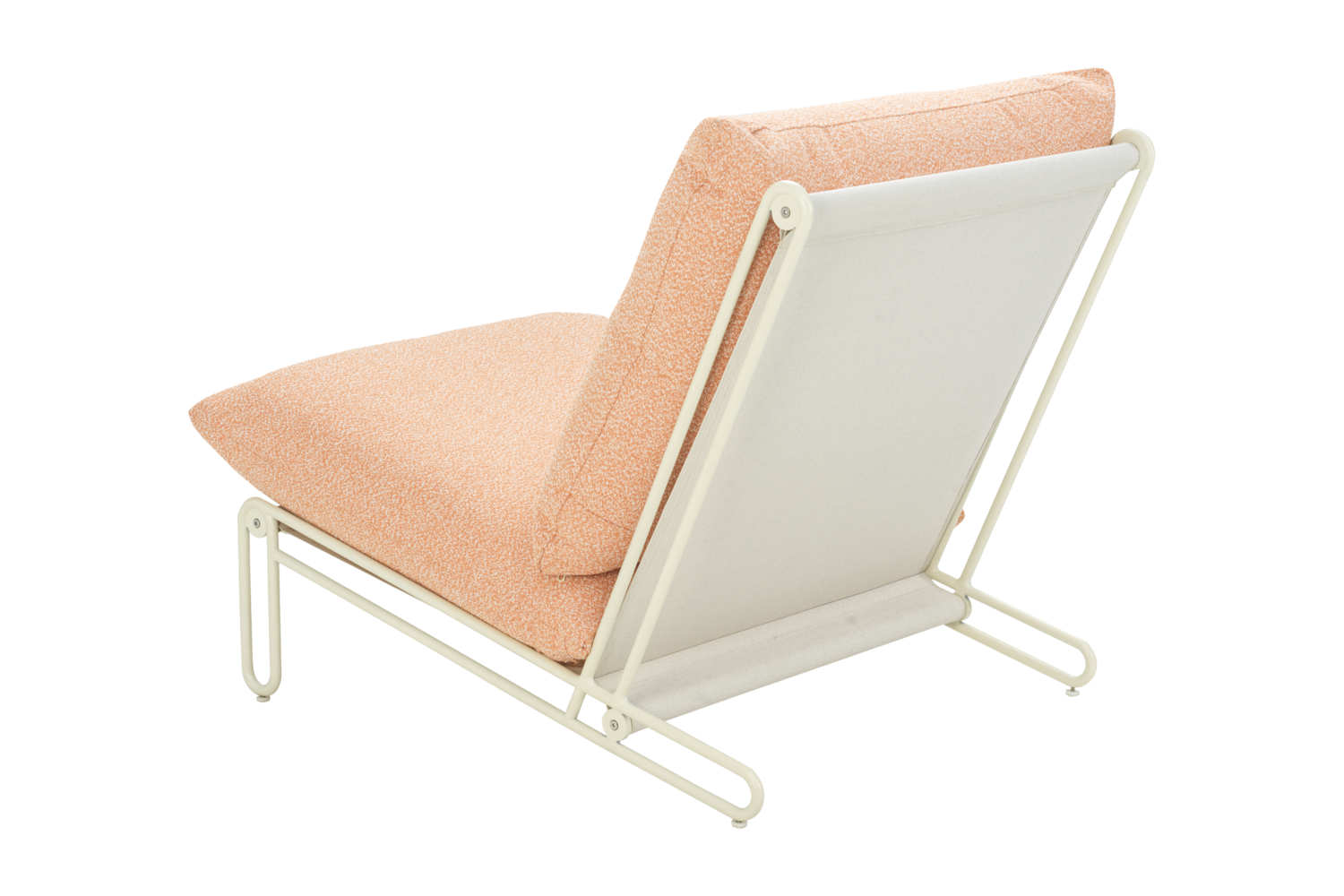 Blixt fauteuil lounge Pearl White/Teddy Orange