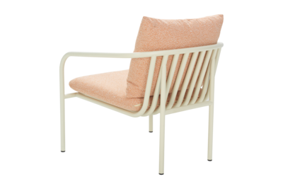 Bendt fauteuil Pearl White/Teddy Orange