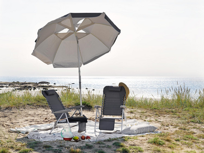 Ulrika chaise de plage Gris