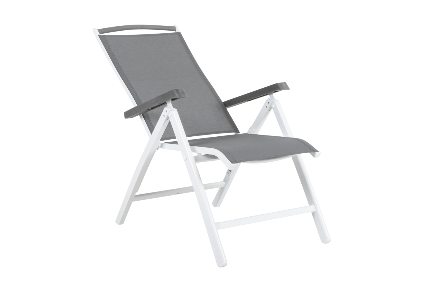 Andy fauteuil avec dossier réglable Blanc/Gris