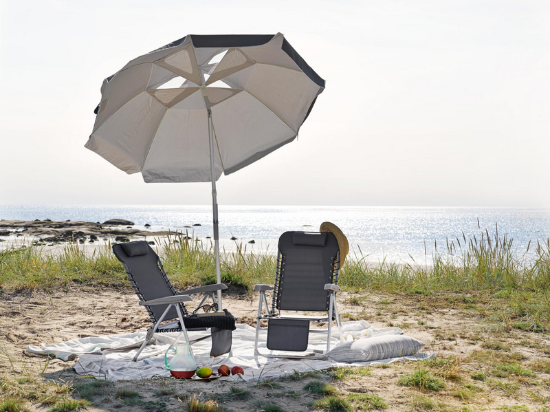 Ulrika chaise de plage Gris