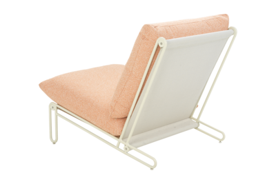 Blixt fauteuil lounge Pearl White/Teddy Orange