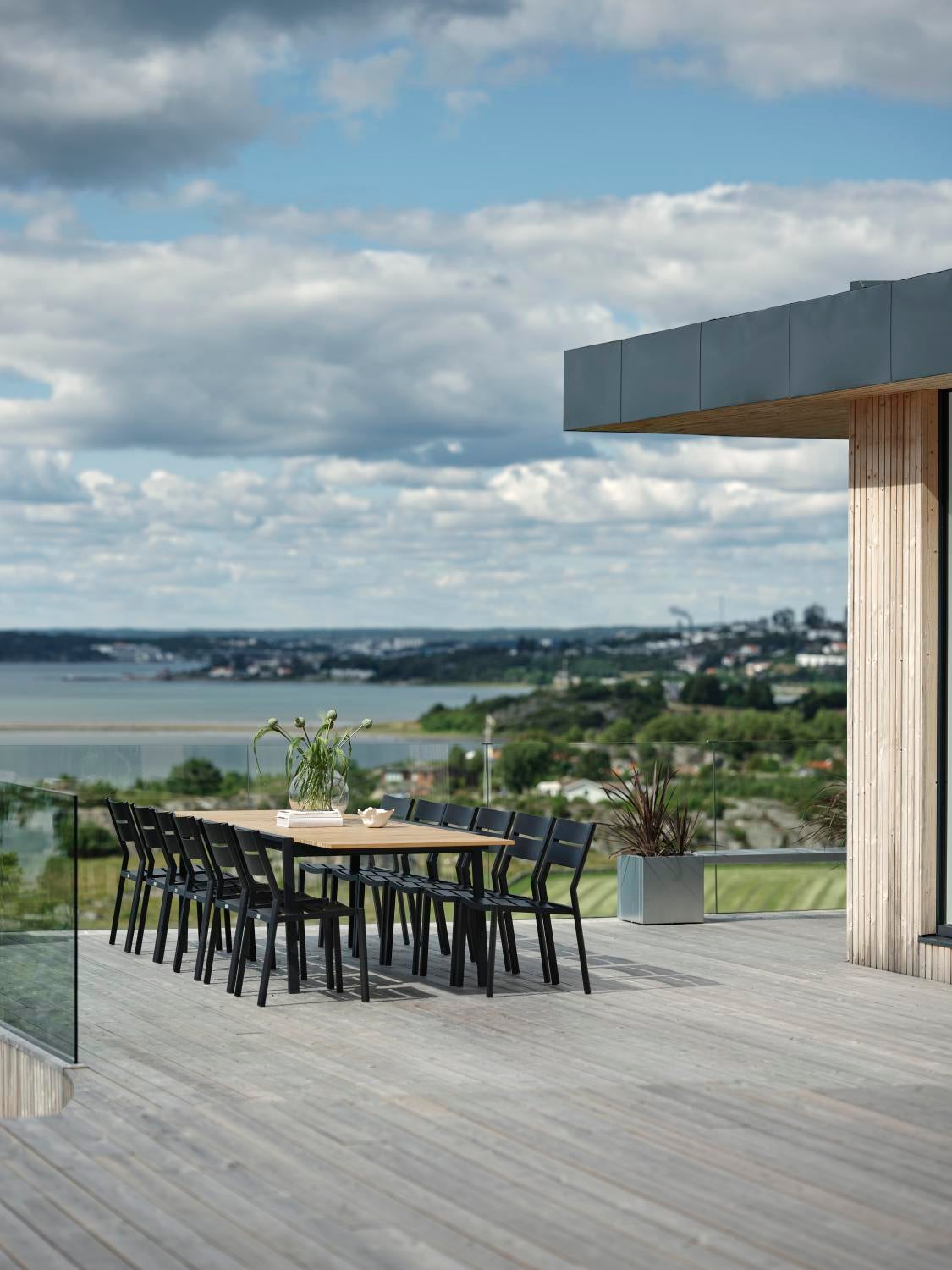 Naos table à manger Noir/teck