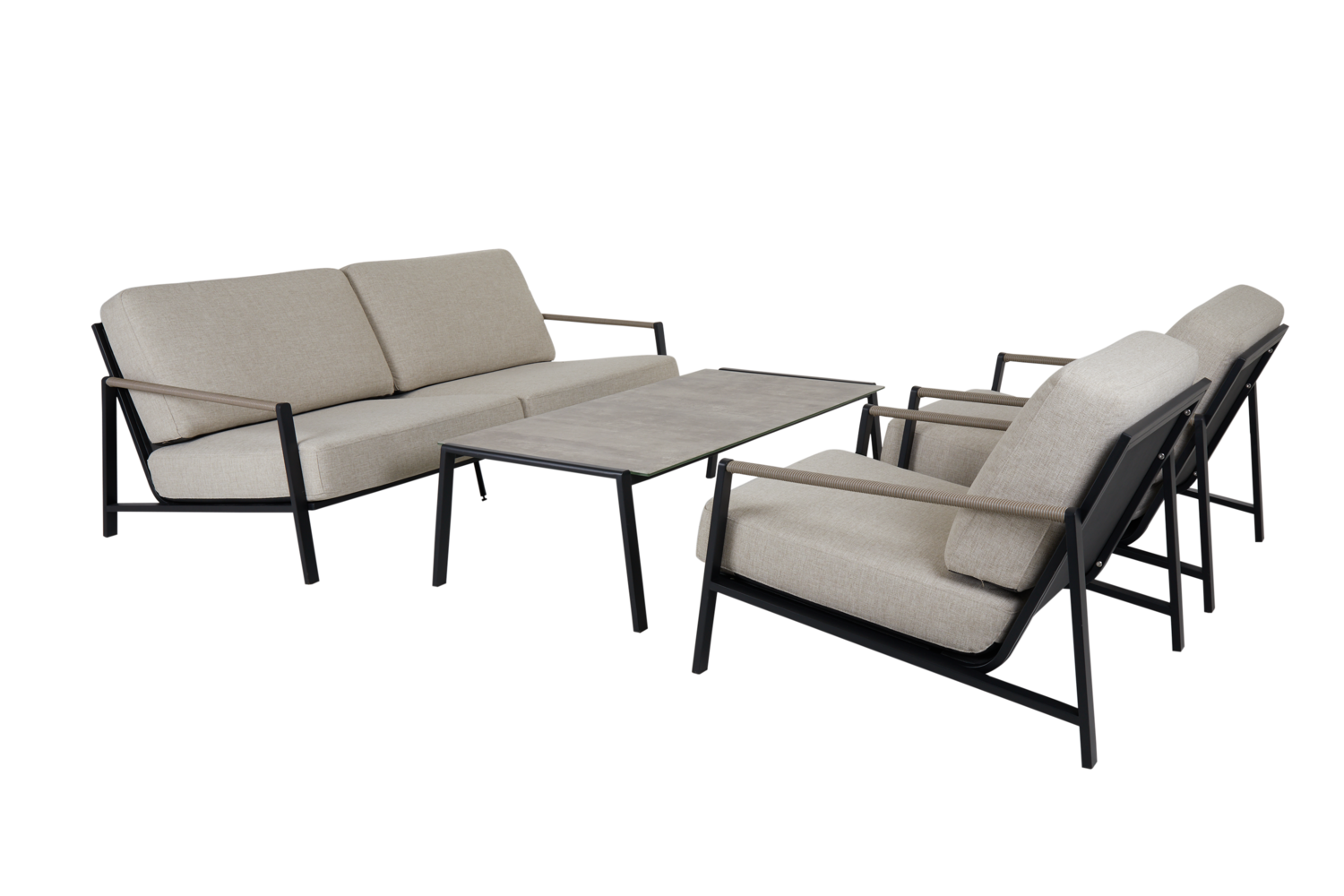 Lyra Canapé 2,5 places Noir/Sand