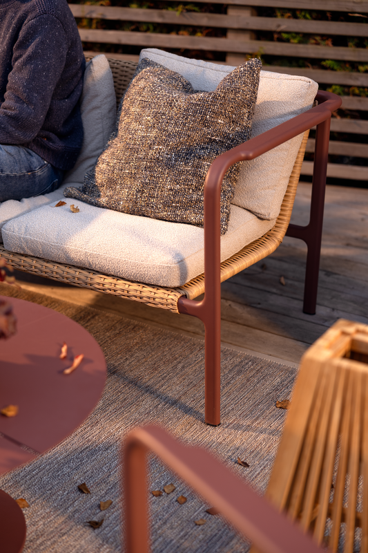 Motty Canapé 2 places Zin Red/Teddy Beige