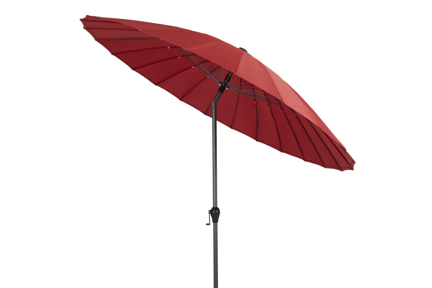 Shanghai parasol Anthracite/rouge