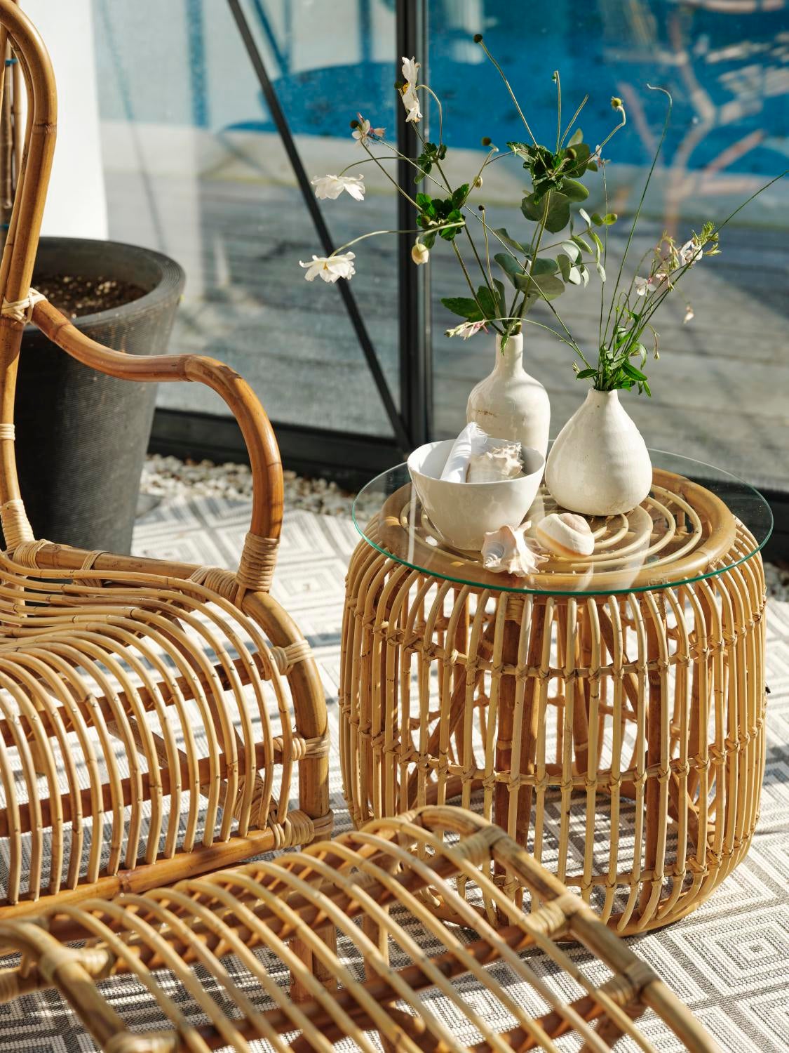 Vallda repose-pieds Couleur naturelle