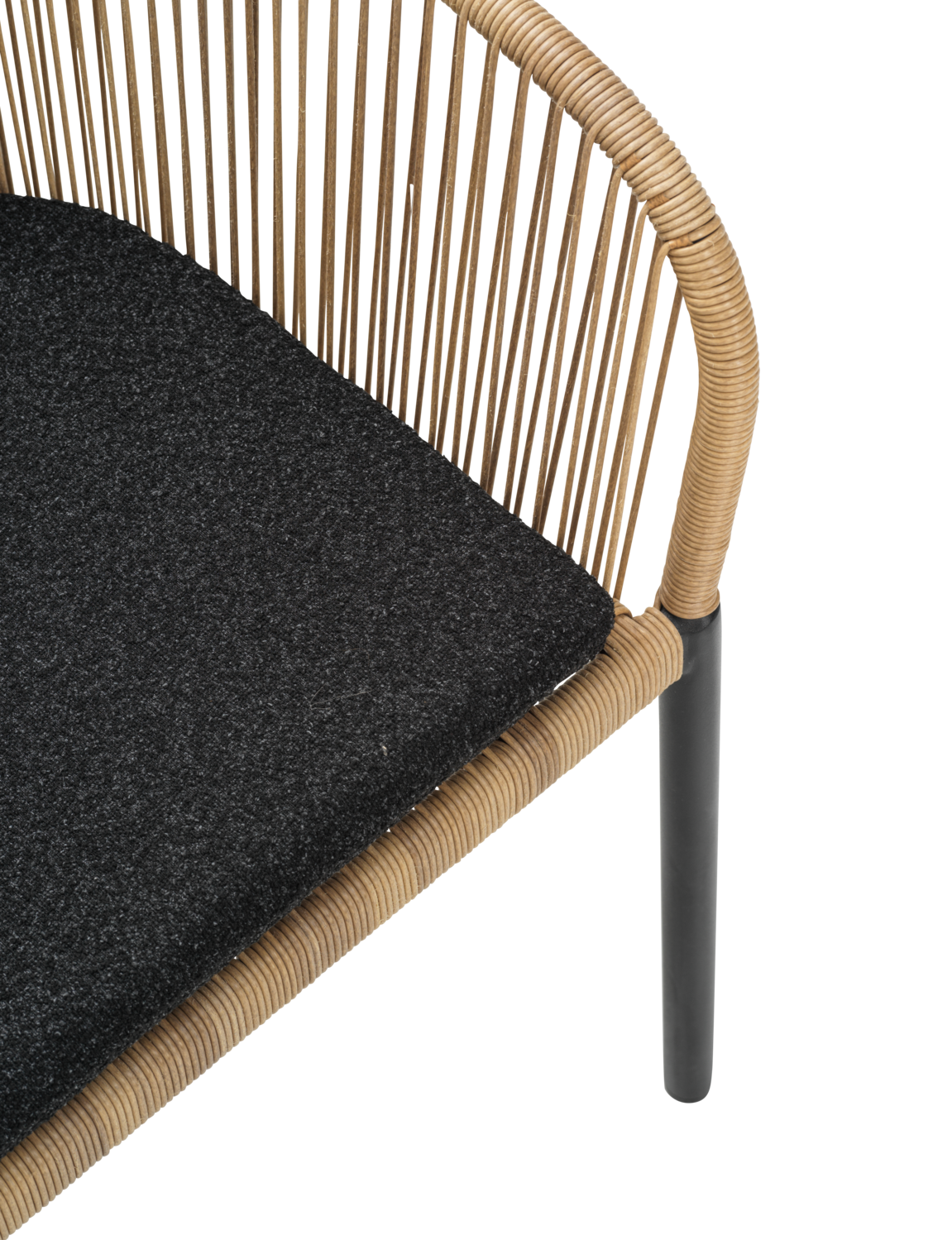 Delta fauteuil Noir/Teddy Black