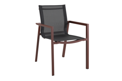 Delia fauteuil Burnt paprika/svart