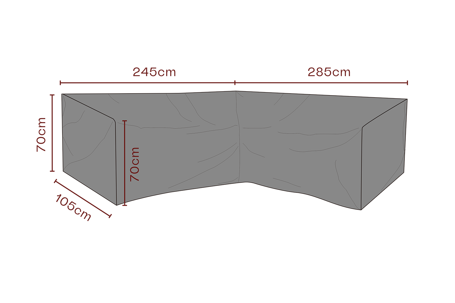 Cover canapé d’angle Black-Breathable