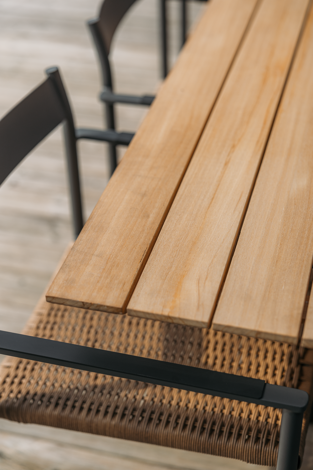 Shad table à manger Anthracite/Teak