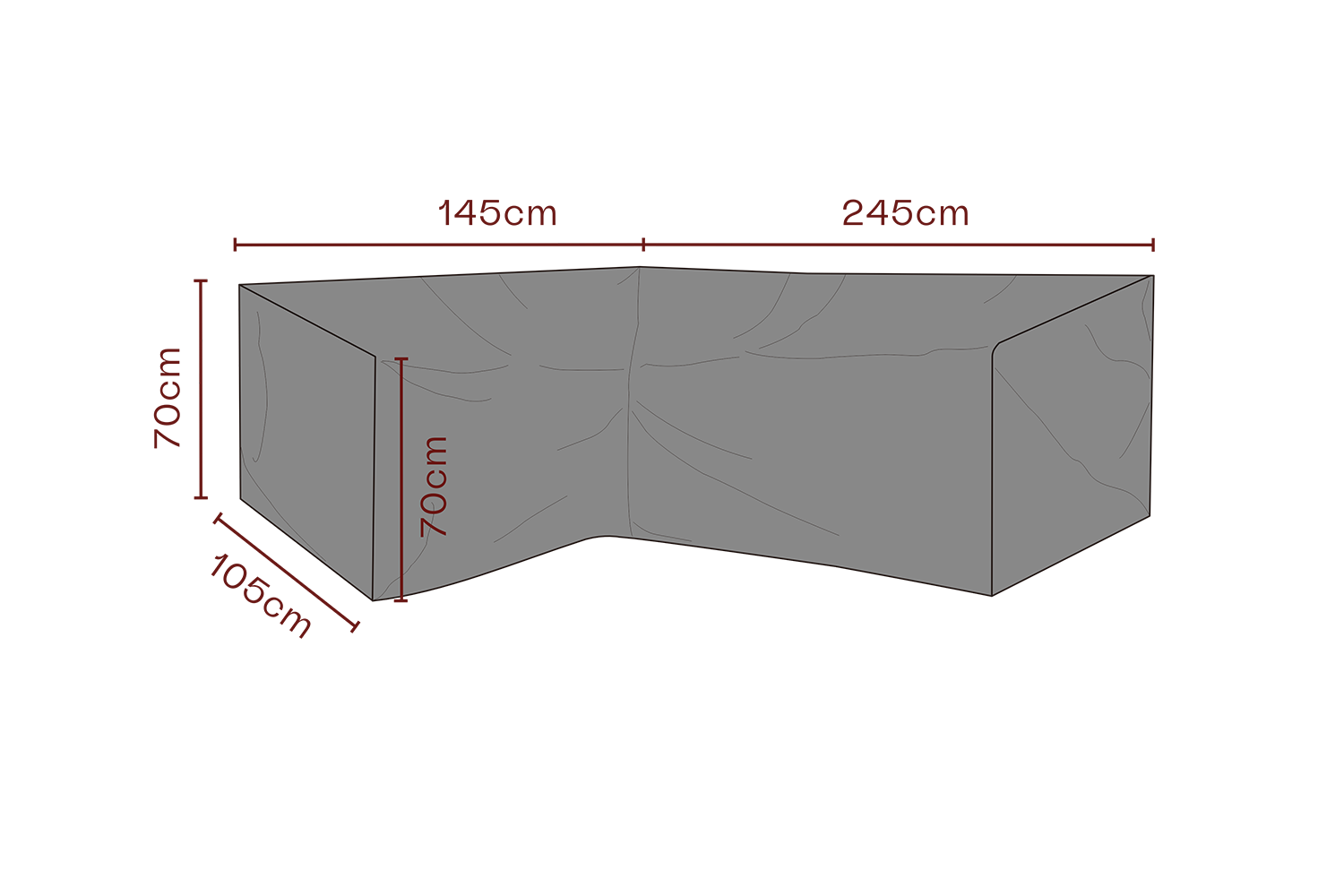 Cover canapé d’angle Black-Breathable