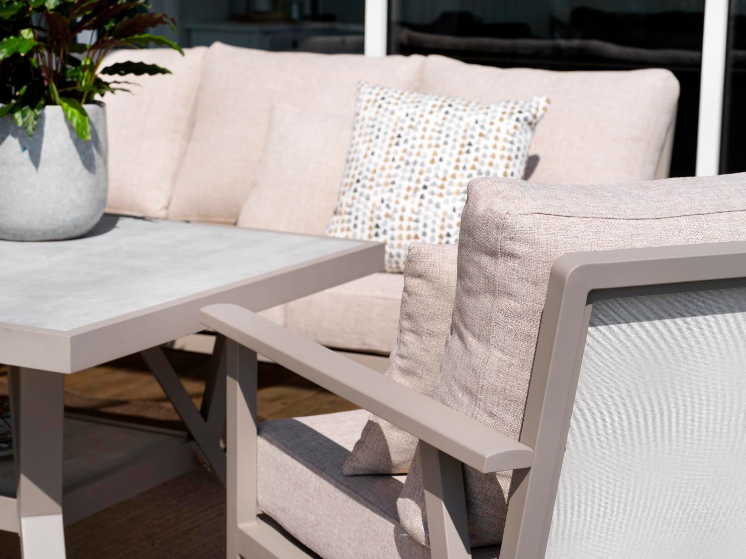 Samvaro High Canapé 3 places Khaki/Sand