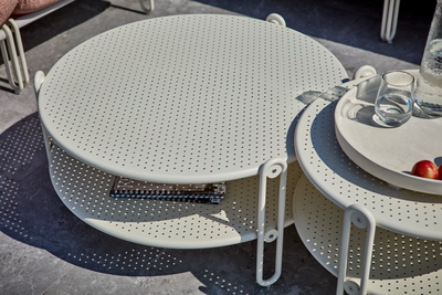 Blixt table salon Pearl white