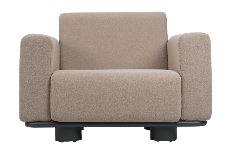 Bolster fauteuil Anthracite/Teddy Beige