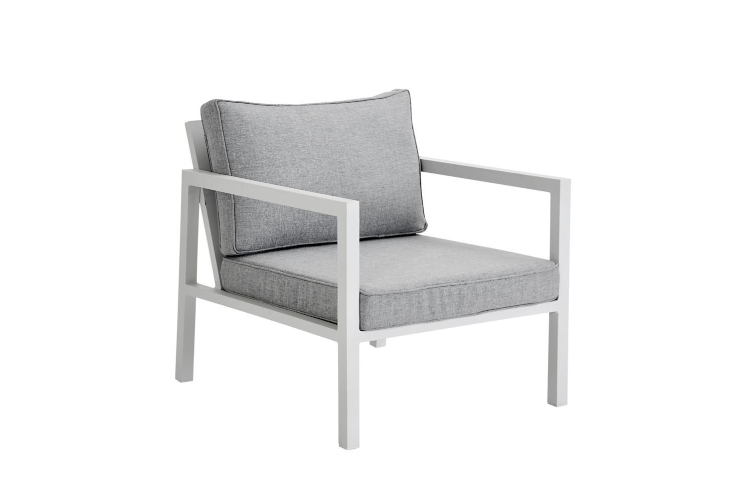 Belfort fauteuil Blanc/Pearl grey