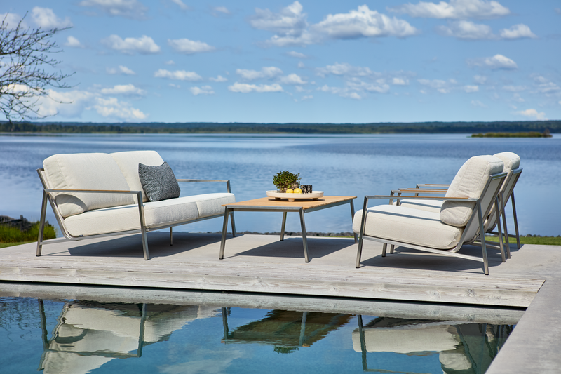 Naos fauteuil Stainless Steel/Dot Beige