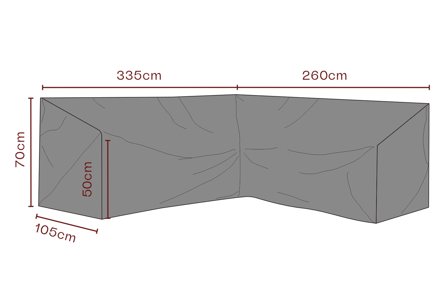 Cover canapé d’angle Black-Breathable