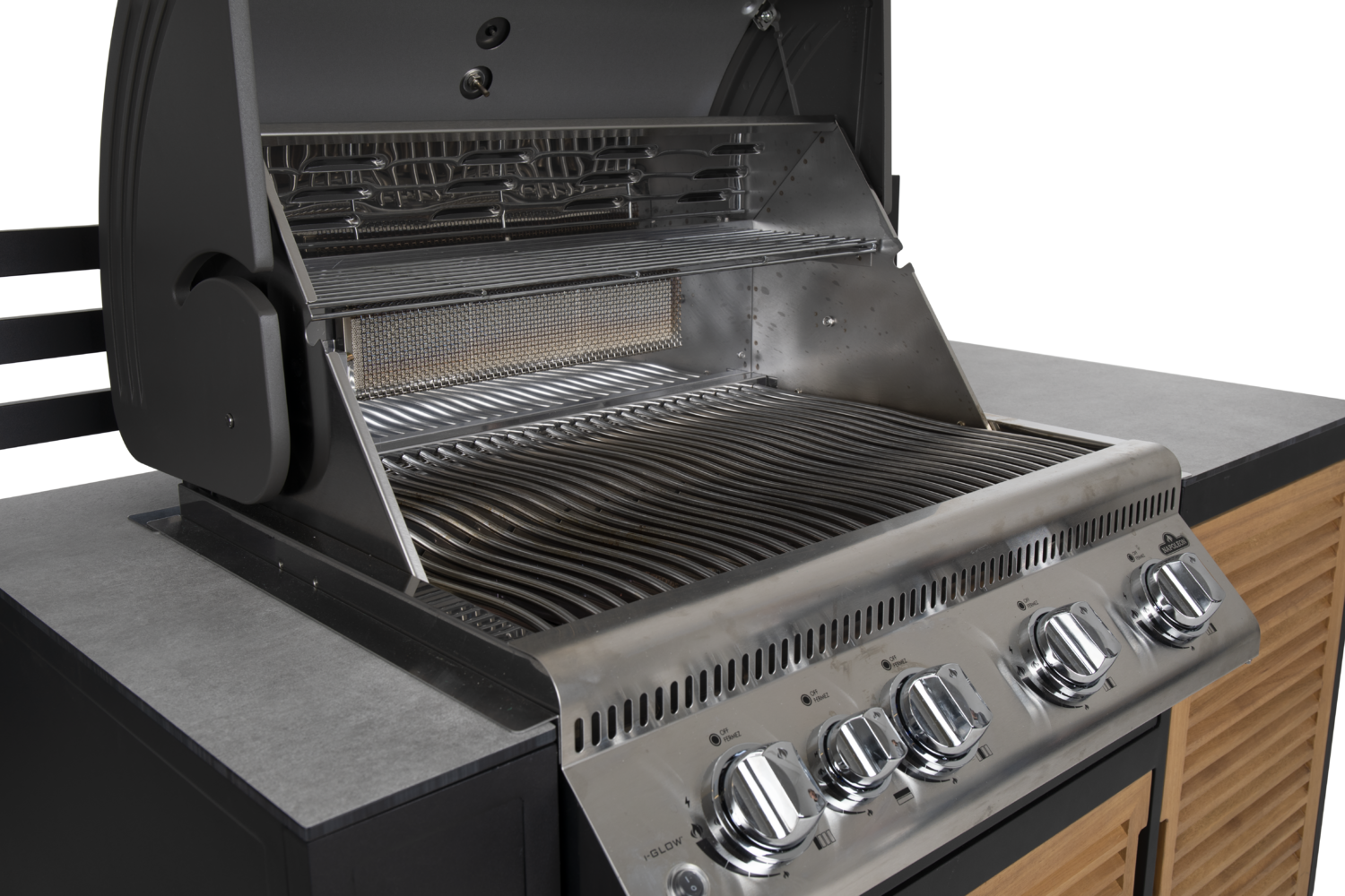 Fornax cuisine extérieure Noir/teck