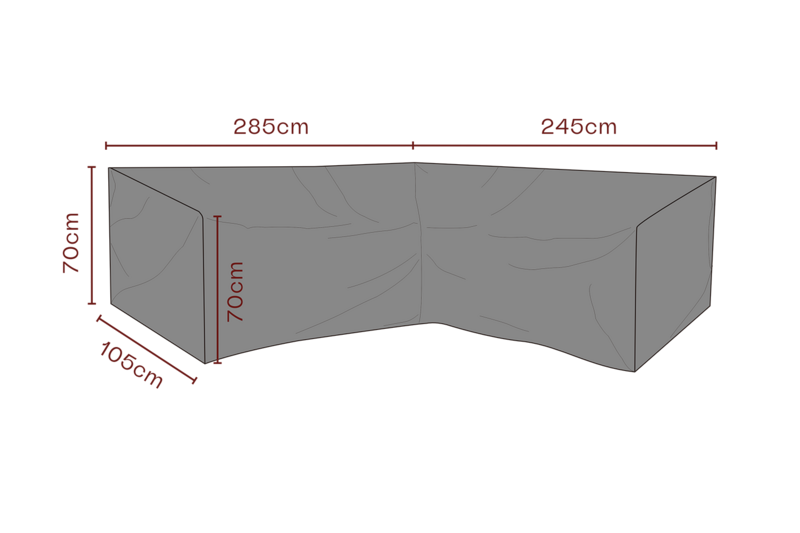 Cover canapé d’angle Noir