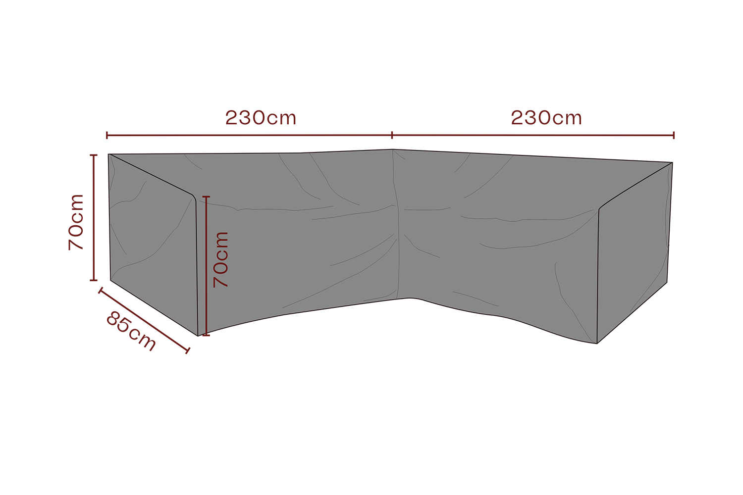 Cover canapé d’angle Black-Breathable