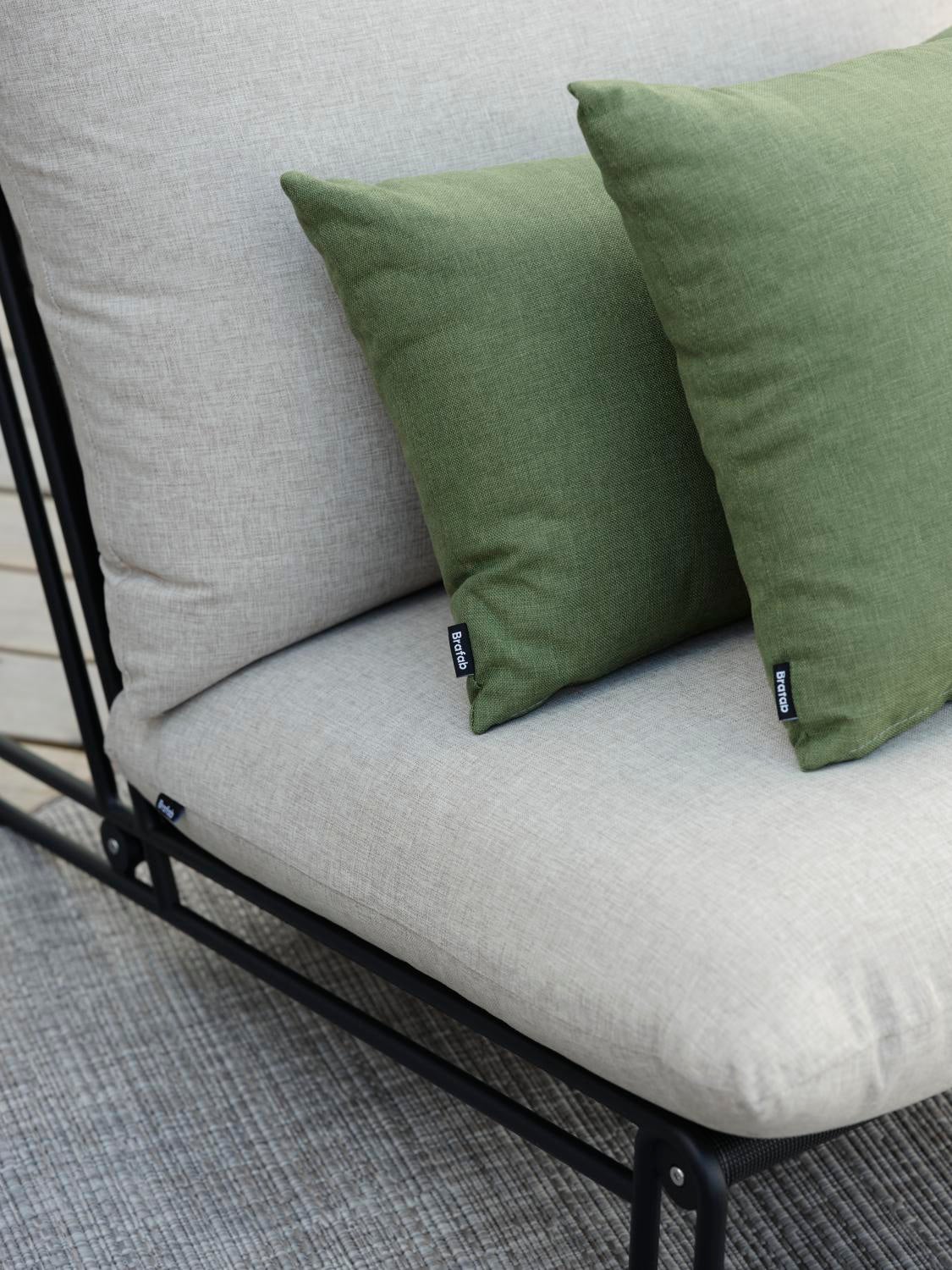 Blixt fauteuil lounge Noir/Cley beige